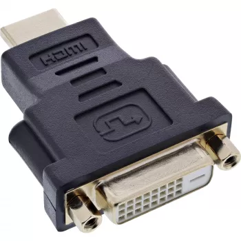 Adaptador InLine HDMI a DVI conector macho / conector hembra 24+1 dorado, 4K2K