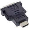 Adaptador InLine HDMI a DVI conector macho / conector hembra 24+1 dorado, 4K2K