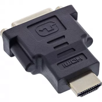 Adaptador InLine HDMI a DVI conector macho / conector hembra 24+1 dorado, 4K2K