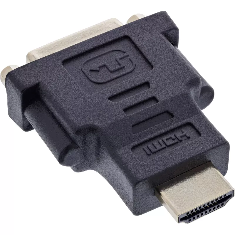 Adaptador InLine HDMI a DVI conector macho / conector hembra 24+1 dorado, 4K2K