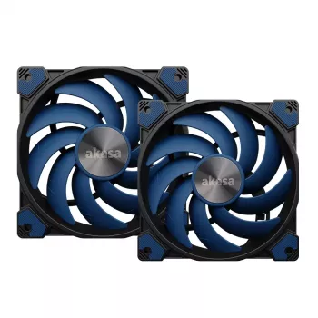 Ventilador Akasa ALUCIA SC ventilador para procesador 14 cm negro azul rodamiento hidrodinámico