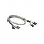 InLine USB 2.0 alargador interno 2x 4 tira de pines / conector hembra de pines, 0,60m