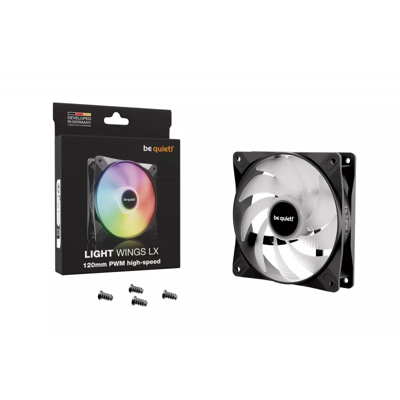 Ventilador para caja de ordenador be quiet! LIGHT WINGS LX 120mm PWM High-Speed 12 cm negro 1 unidad