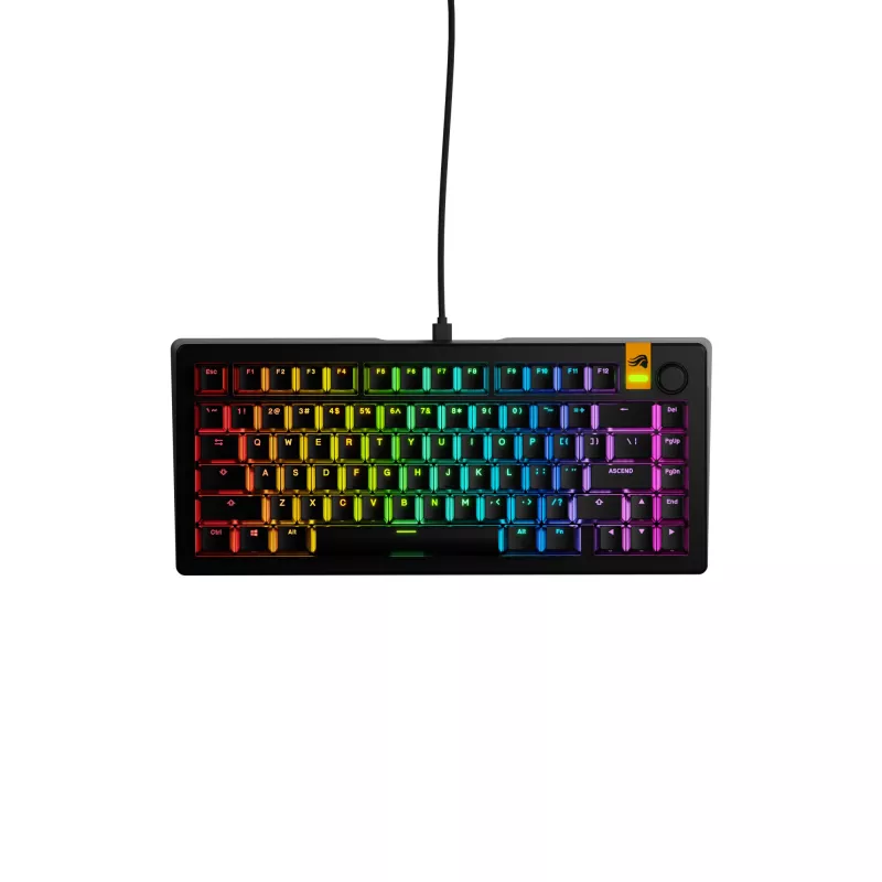 Teclado Glorious PC Gaming Race GMMK 3 HE Prebuilt 75% Mechanical RGB negro