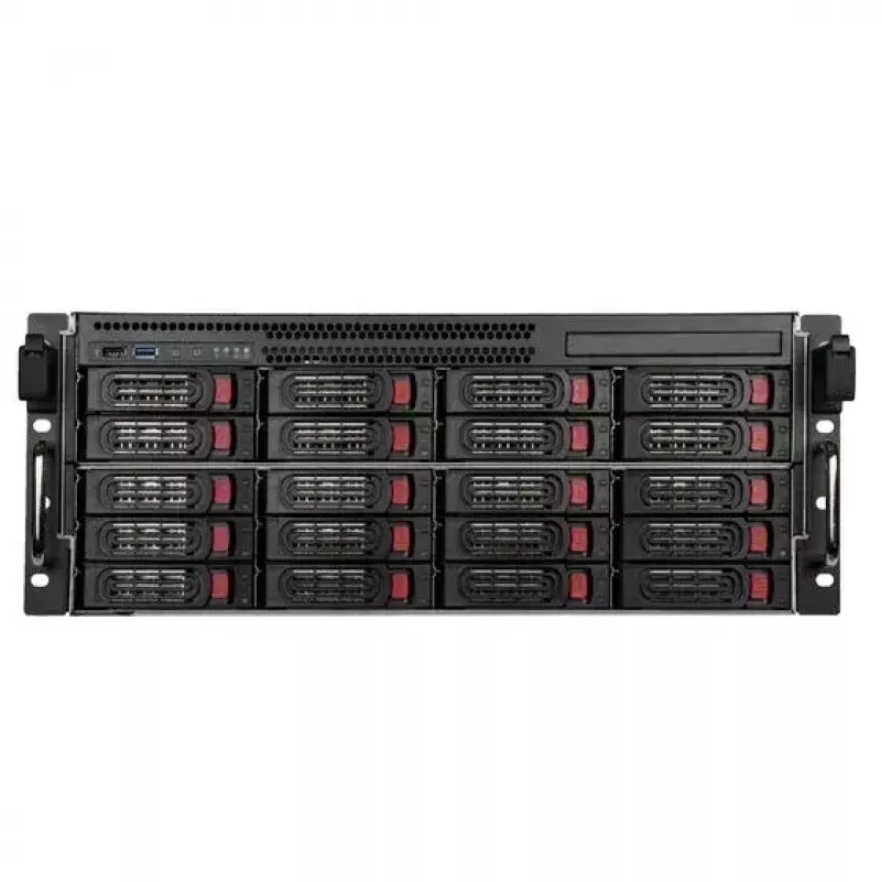 SilverStone SST-RM43-320-RS caja de servidor rack 4U, E-ATX / SSI EEB, 20x 3,5″ SATA/SAS Hot-Swap, negra
