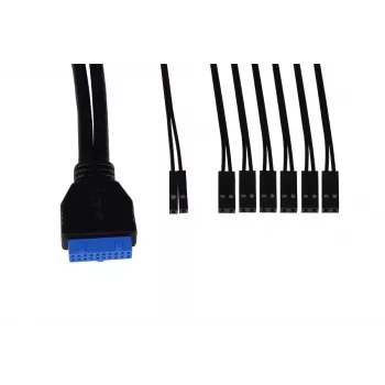 Alphacool ES panel E/S frontal con USB 3.0 y juego de cables para cajas de servidor (25057)