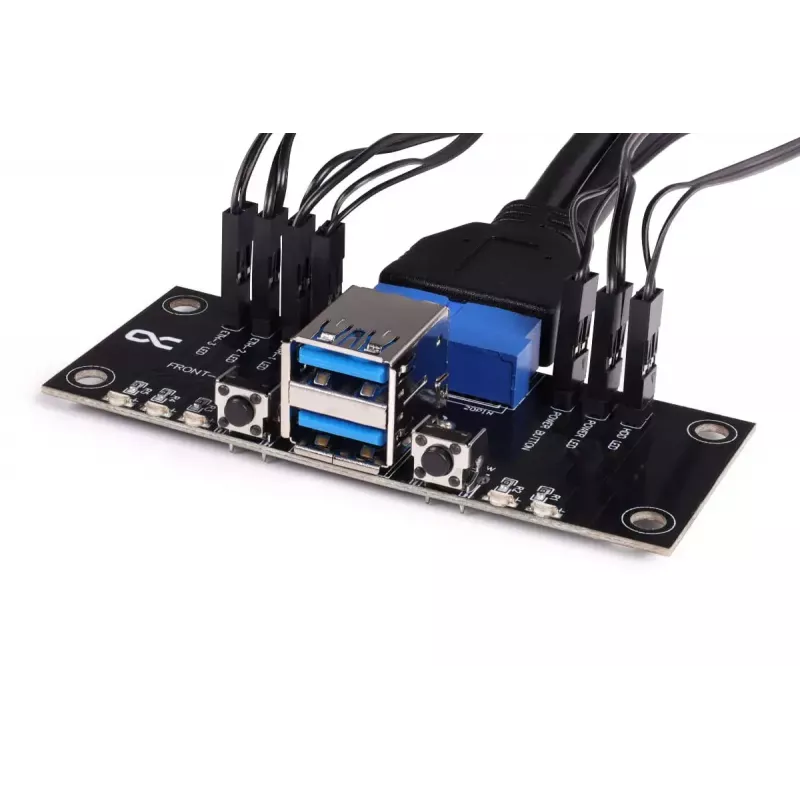 Alphacool ES panel E/S frontal con USB 3.0 y juego de cables para cajas de servidor (25057)