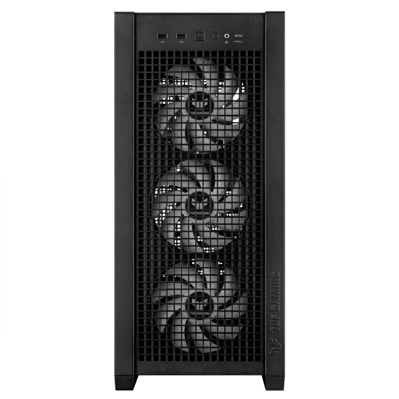 ASUS TUF Gaming GT302 ARGB 90DC00I0-B19000 caja de PC Midi Tower, E-ATX, cristal templado, 4 ventiladores ARGB de 120 mm, negra