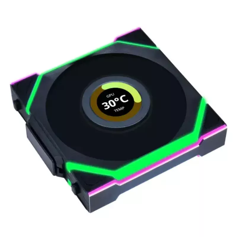 Lian Li UNI FAN SL Wireless LCD 120 G99.12SLLCD1W1B.00 ventilador de caja, ARGB, PWM, 120 mm, negro