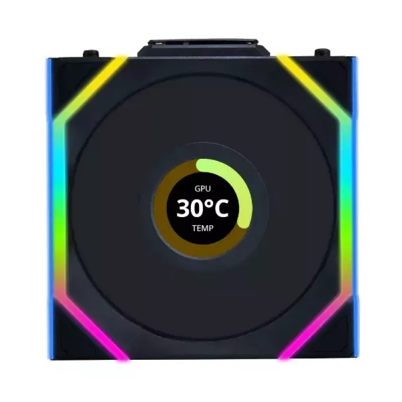 Lian Li UNI FAN SL Wireless LCD 120 G99.12SLLCD1W1B.00 ventilador de caja, ARGB, PWM, 120 mm, negro