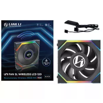 Ventilador Lian Li UNI FAN SL Wireless LCD 120 12 cm negro 29,5 dB 50,08 cfm