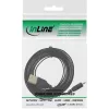 Cable plano InLine Micro USB 2.0 USB A / Micro-B, negro / dorado, 3m