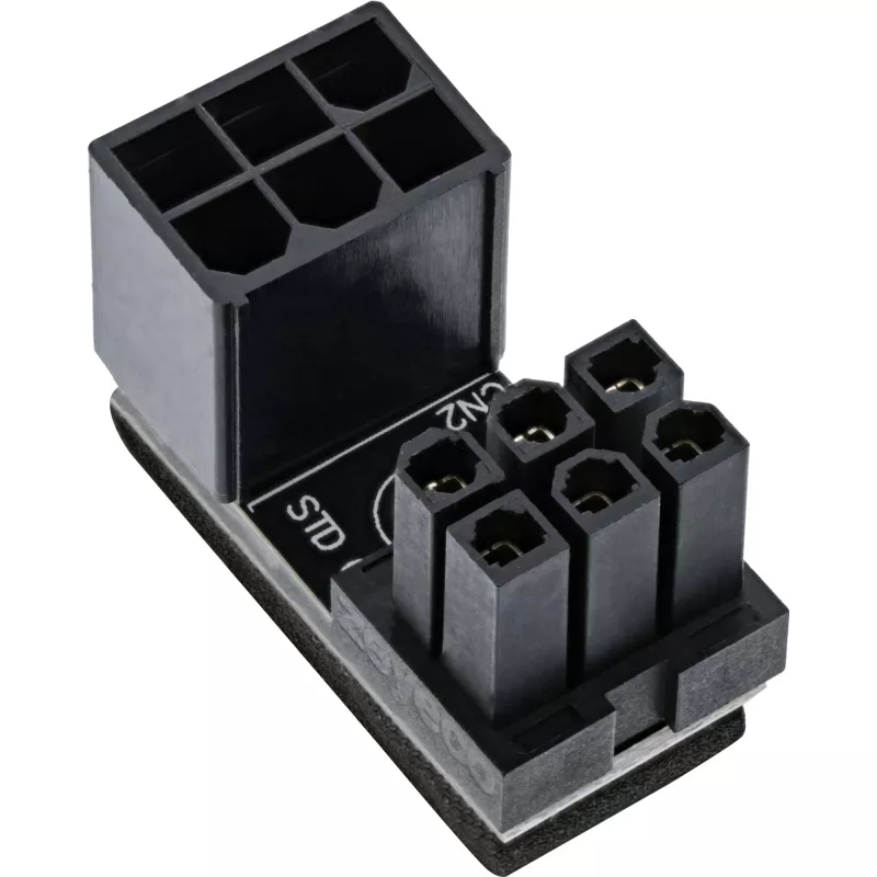 Adaptador de alimentación interno InLine 180° ATX conector macho conector hembra negro 26636E