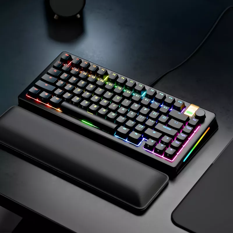 Teclado gaming mecánico GLORIOUS GMMK 3 PRO HE 75%, Cableado, USB, QWERTY, RGB, Negro