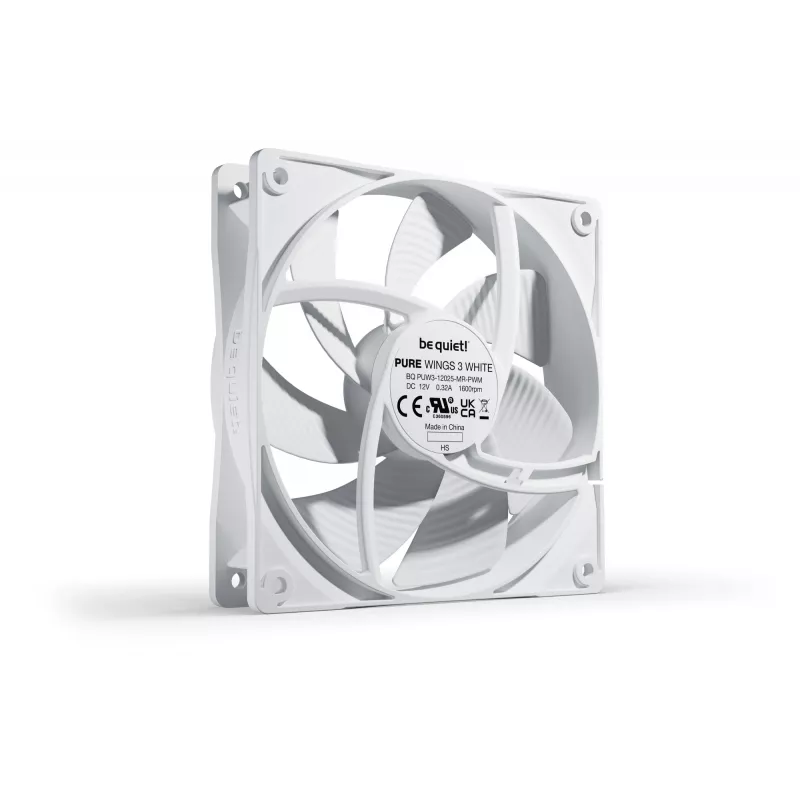 be quiet! Pure Wings 3 120mm PWM Blanco Ventilador de caja PC 12 cm 1 unidad