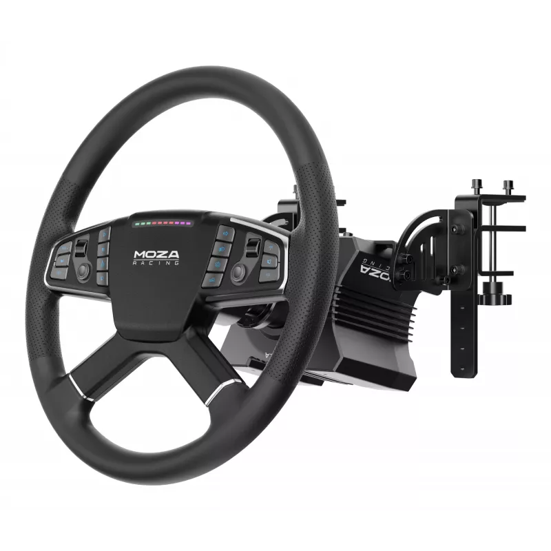 Moza Racing MOZA Trucking Bundle, Volante de carreras, Negro, American Truck Simulator Euro Truck Simulator 2, CE, 470 mm, 310 mm