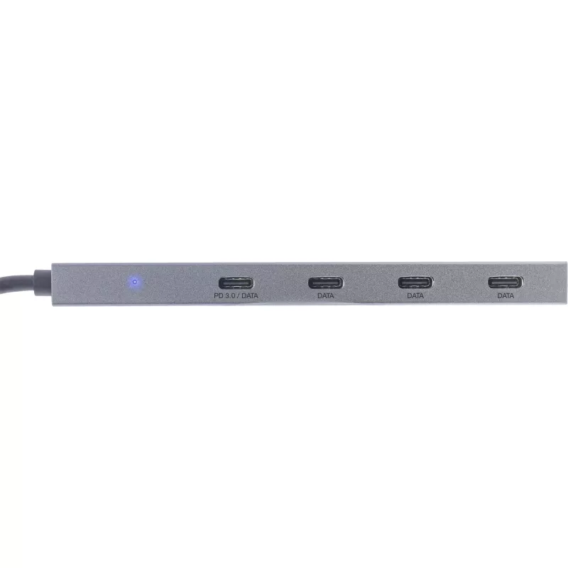 InLine Hub USB 3.2 Gen.2 (10 Gb/s), 4 puertos USB-C, OTG, carcasa de aluminio