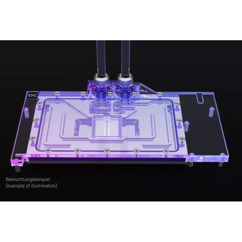 Bloque de agua + backplate Alphacool Eisblock Aurora acrílico aluminio cobre transparente