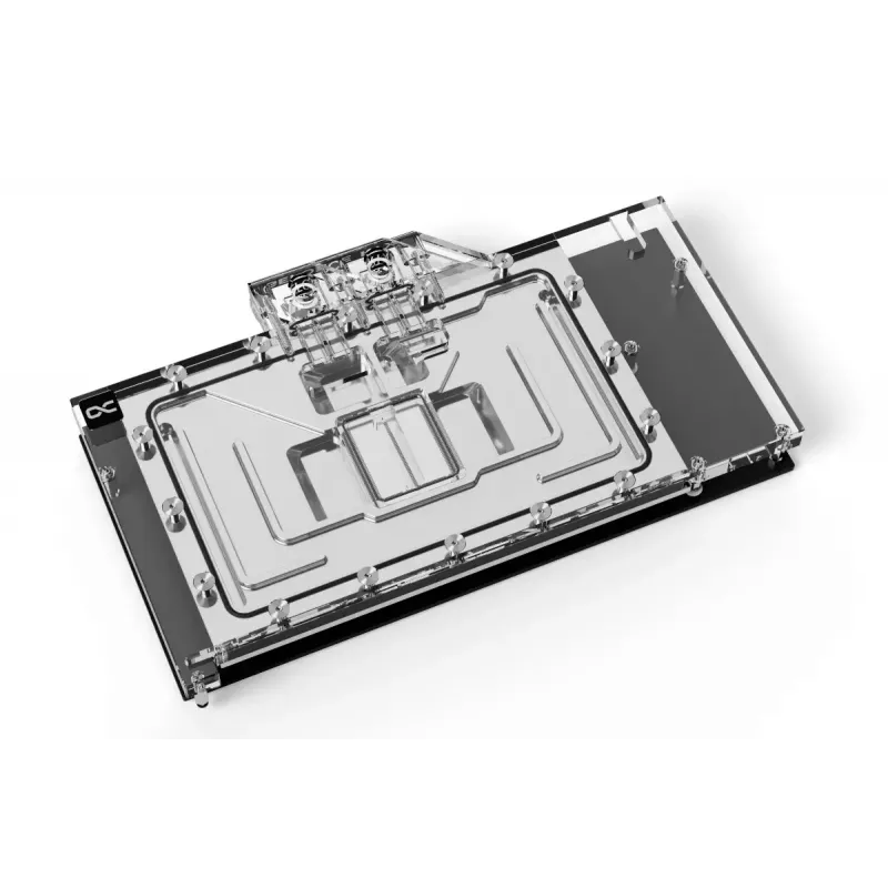Bloque de agua + backplate Alphacool Eisblock Aurora acrílico aluminio cobre transparente