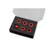 Anillo de compresión EK Water Blocks aluminio rojo 6 uds.