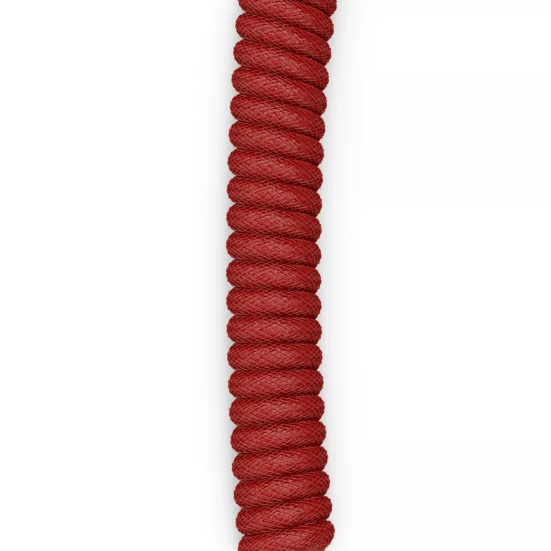 Cable USB en espiral GLORIOUS para GMMK Crimson Red — cable de teclado desmontable, diseño en espiral