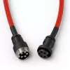 Cable USB en espiral GLORIOUS para GMMK Crimson Red — cable de teclado desmontable, diseño en espiral