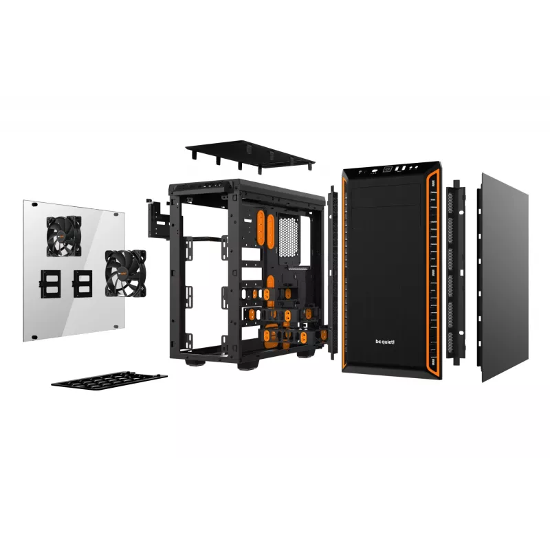 be quiet Pure Base 600 Window torre Midi negra, naranja