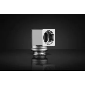 Racor para sistema de refrigeración de ordenador ek water blocks — latón acabado acero satinado/titanio 20,8 mm de alto 16,5 mm de diámetro