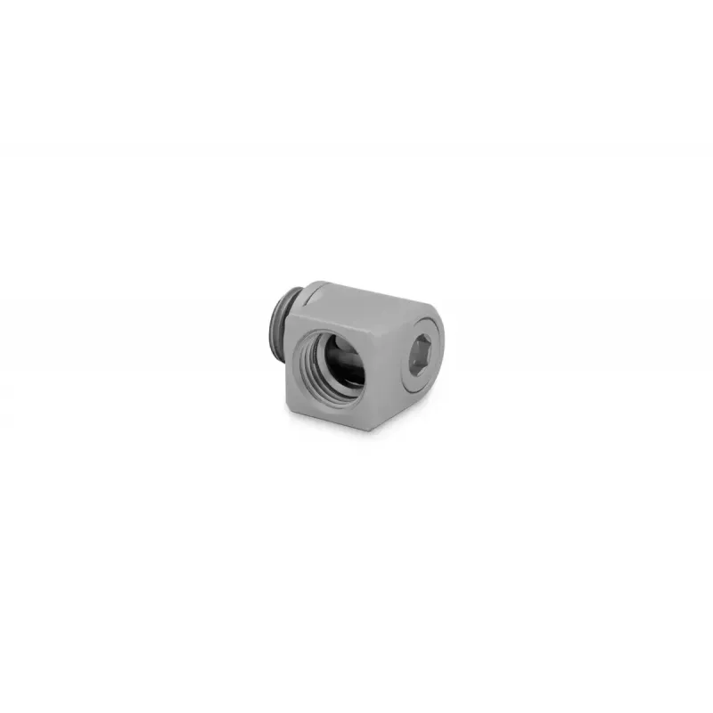 EK Water Blocks EK-Torque Micro adaptador 90° G1/4 macho a G1/4 hembra, giratorio, Satin Titanium