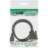 Cable InLine HDMI a DVI, conector macho / conector macho 18+1, dorado, 1 m