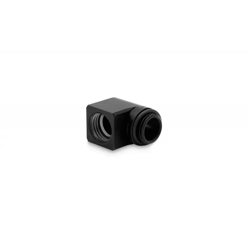 EK Water Blocks EK-Torque Micro adaptador de 90° G1/4 macho a G1/4 hembra, giratorio, negro