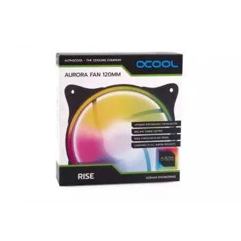Ventilador Alphacool Rise Aurora 12 cm Negro Translúcido 2600 rpm 118,9 m³/h