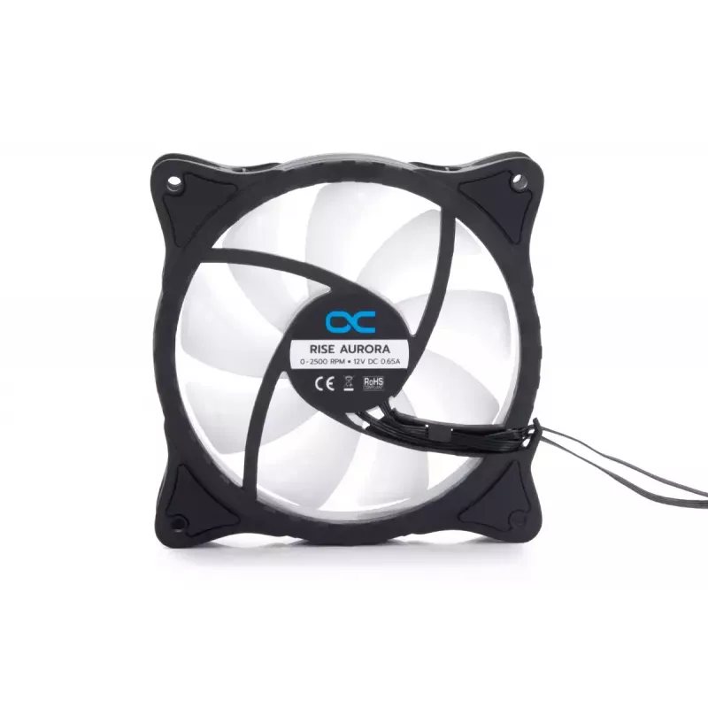 Alphacool 24836 Rise Aurora ventilador PWM para caja, 120 mm (120x120x25 mm), negro