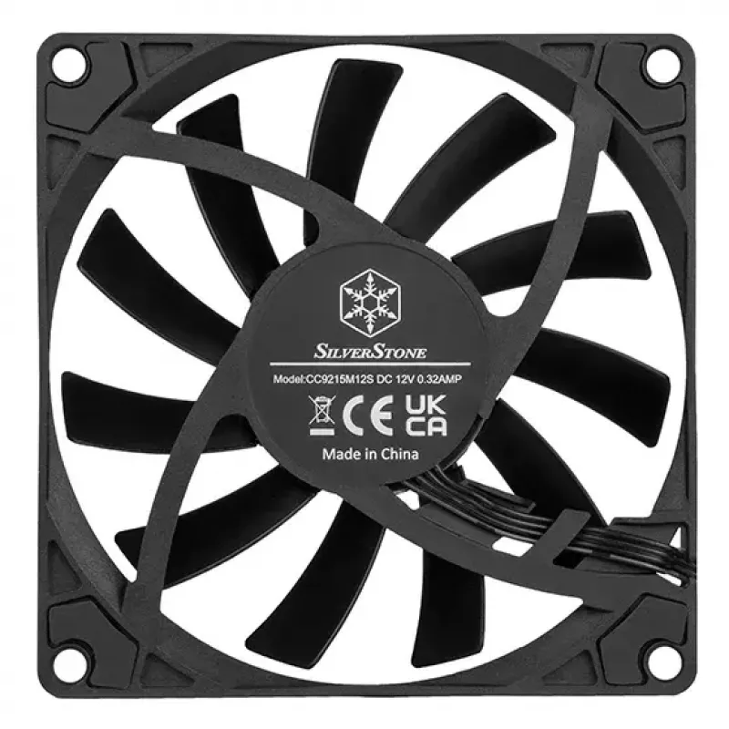 SilverStone SST-AS90B Air Slimmer 90 ventilador delgado para caja, 92 mm, 500-2500 RPM, 11,3-32 dB, negro