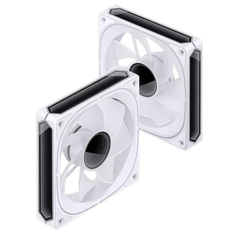 Jonsbo FR-505WR FR-505 ARGB ventilador PWM para caja con aspas invertidas, 120 mm, 47,17 CFM, blanco
