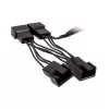 Kolink PGW-AC-KOL-113 cable divisor PWM 1 a 4 para ventiladores, 35 cm, trenzado, negro