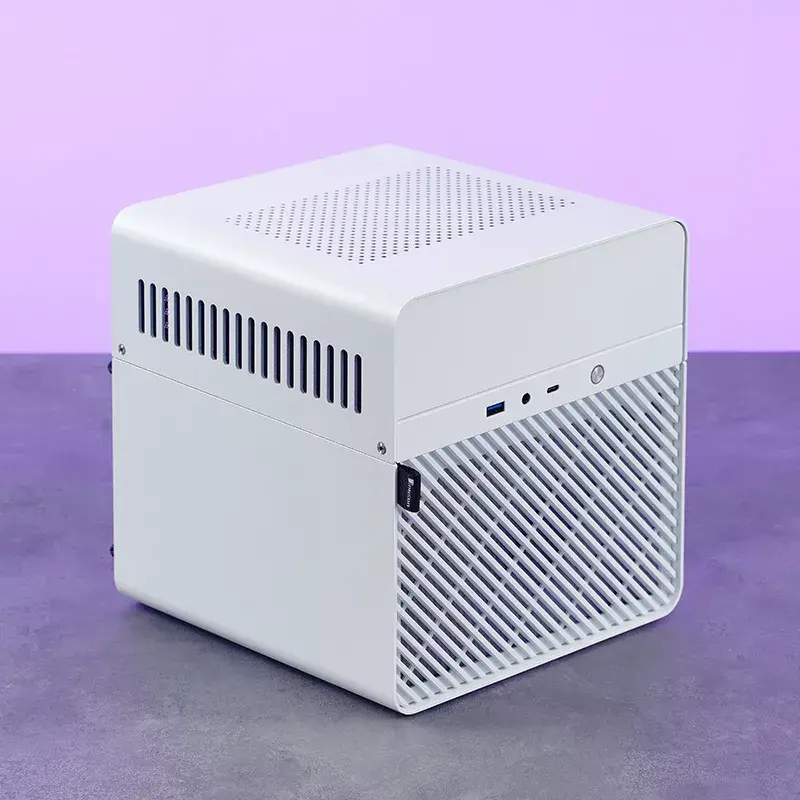 Jonsbo N2 caja NAS Mini-ITX, cubo, aluminio/acero, blanca