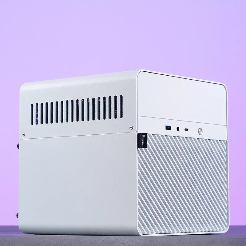 Jonsbo N2 caja NAS Mini-ITX, cubo, aluminio/acero, blanca