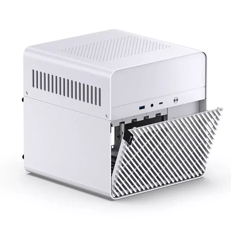 Jonsbo N2 caja NAS Mini-ITX, cubo, aluminio/acero, blanca