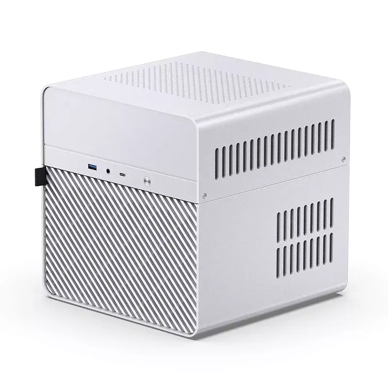 Jonsbo N2 caja NAS Mini-ITX, cubo, aluminio/acero, blanca
