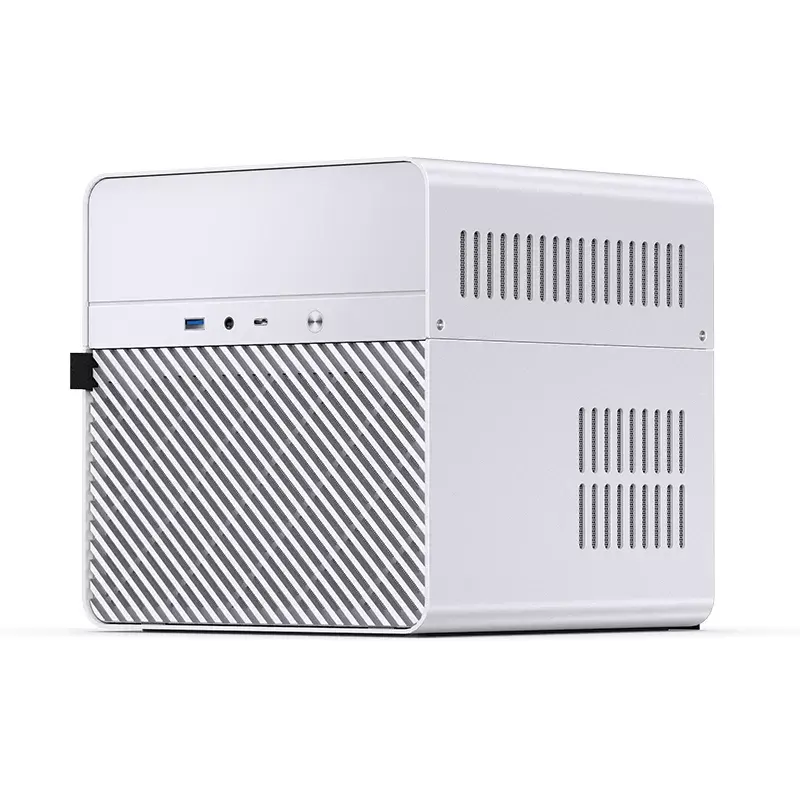 Jonsbo N2 caja NAS Mini-ITX, cubo, aluminio/acero, blanca
