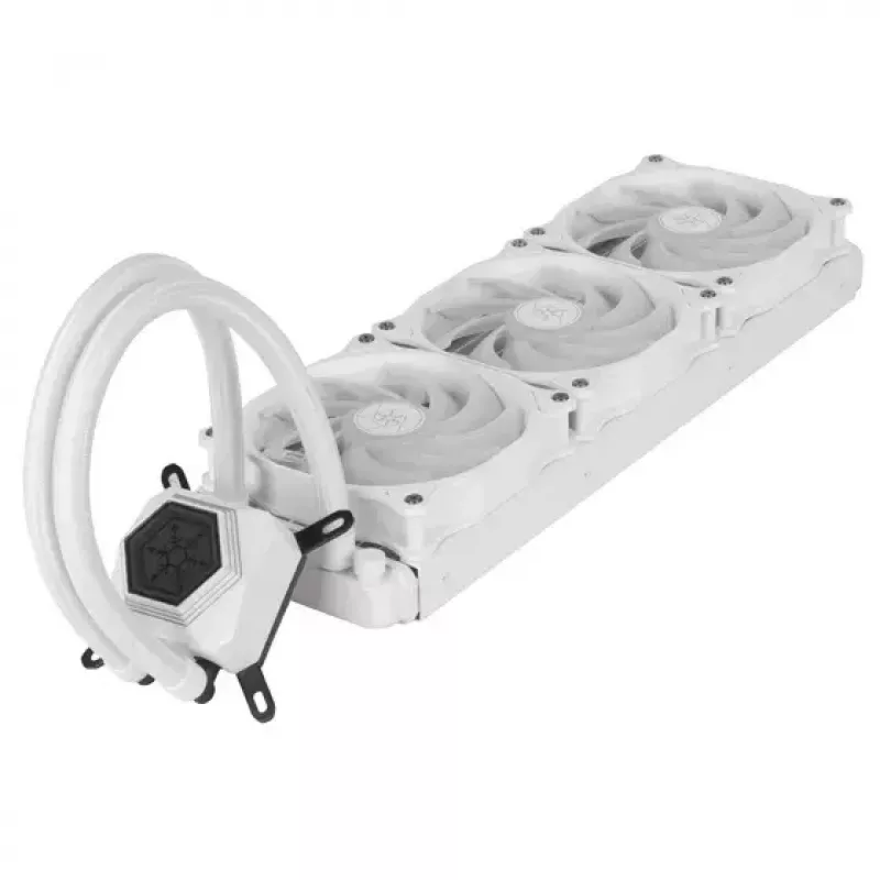 SilverStone SST-PF360W-ARGB-V2 Permafrost PF360-ARGB V2 refrigeración líquida AIO, 360 mm, con controlador RGB, blanca