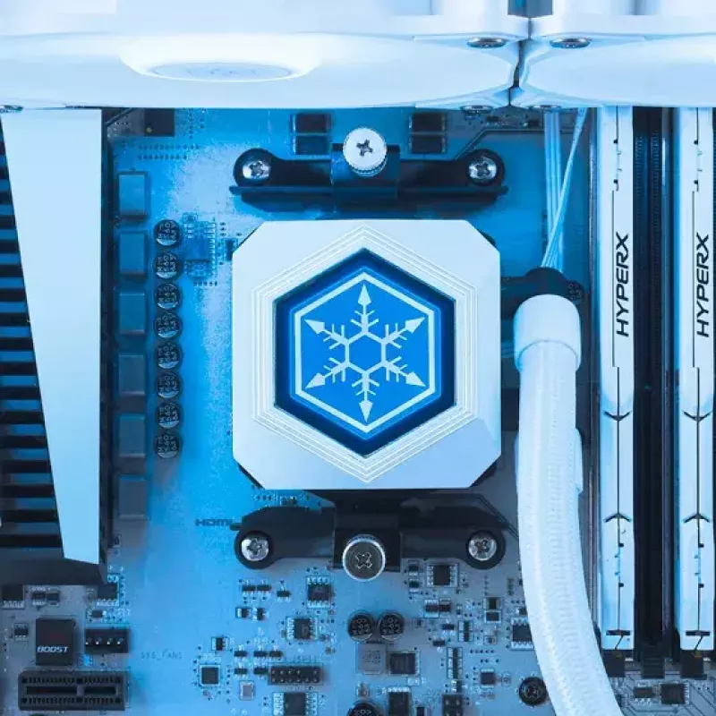 SilverStone SST-PF360W-ARGB-V2 Permafrost PF360-ARGB V2 refrigeración líquida AIO, 360 mm, con controlador RGB, blanca
