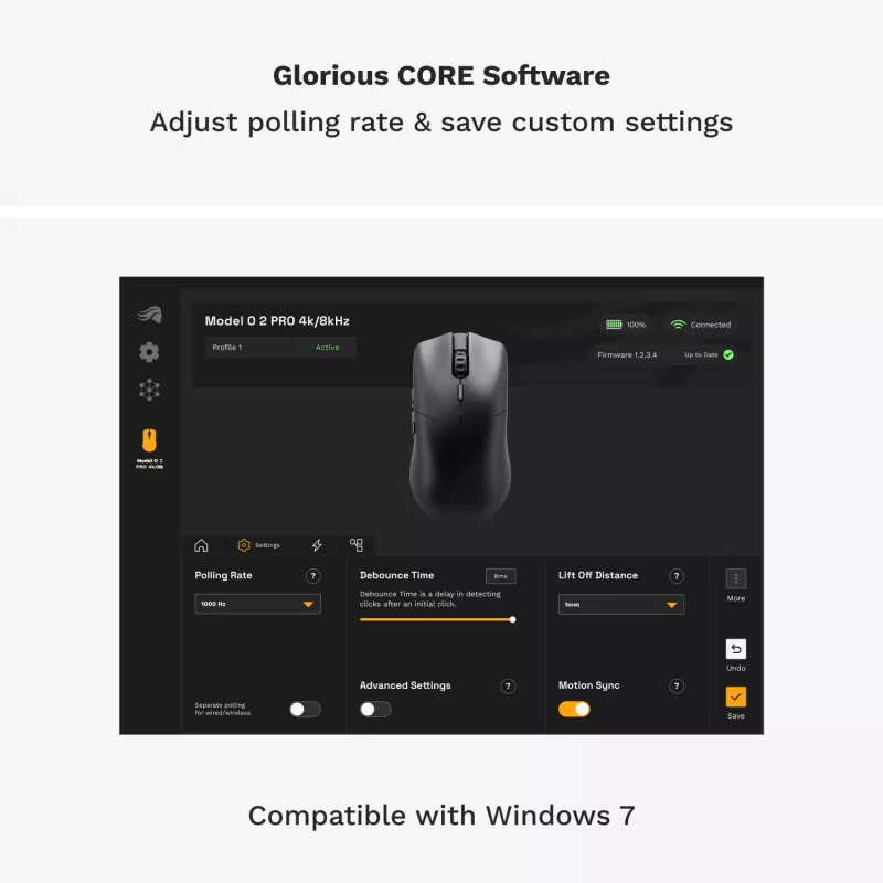 Glorious Gaming Glorious Model O 2 PRO Wireless - 1K Polling - Negro