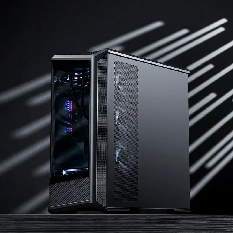 Caja de PC Jonsbo D400 torre Midi ATX cristal templado – Negra