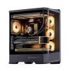 Caja de PC Jonsbo D400 torre Midi ATX cristal templado – Negra