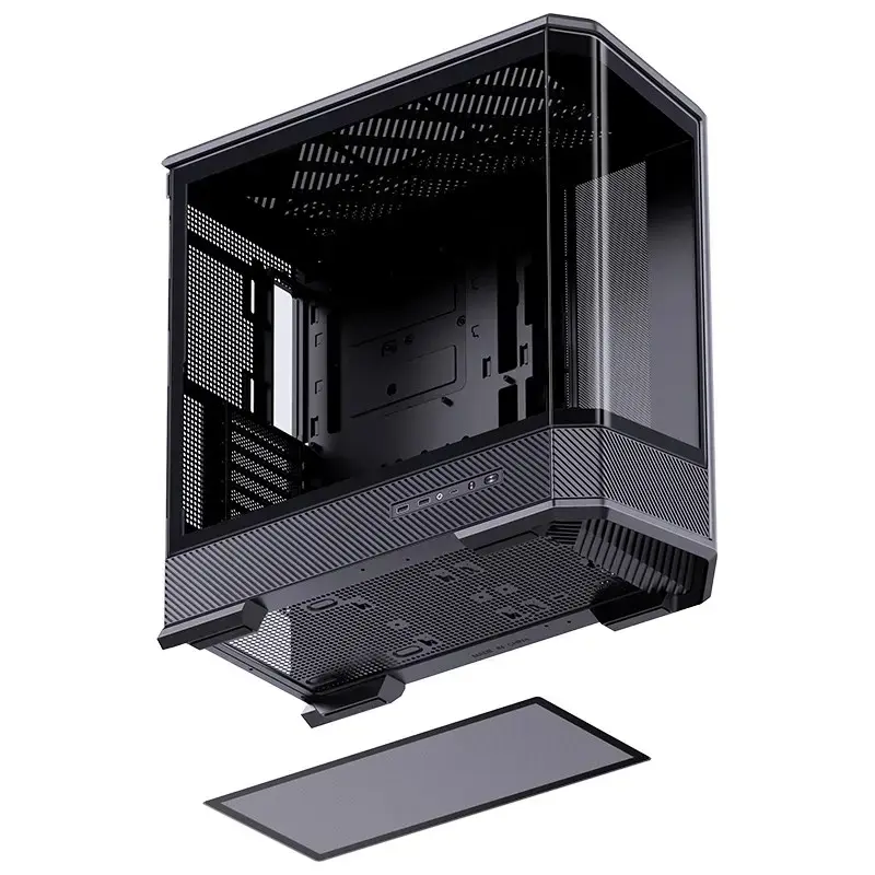 Caja de PC Jonsbo D400 torre Midi ATX cristal templado – Negra