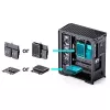 Caja de PC Jonsbo D400 torre Midi ATX cristal templado – Negra
