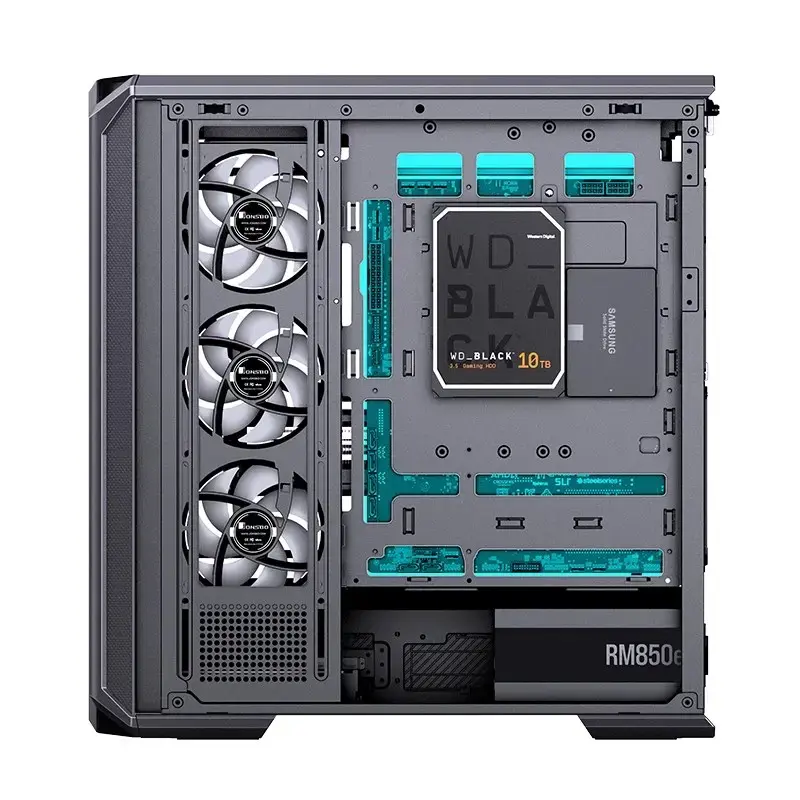 Caja de PC Jonsbo D400 torre Midi ATX cristal templado – Negra