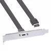 Tapa de ranura PCI InLine, USB-C a USB 3.2 panel frontal Key-A interno, 0,5 m